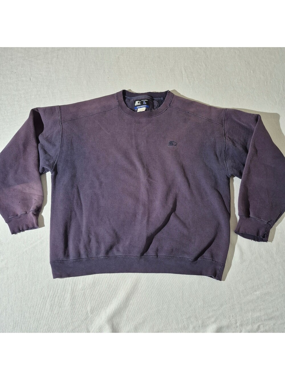 Starter Pro Line Discolored Distress L Large Heavyweight crewneck sweatshirt